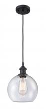 Innovations Lighting 516-1P-BK-G124 - Athens - 1 Light - 8 inch - Matte Black - Cord hung - Mini Pendant