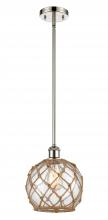 Innovations Lighting 516-1S-PN-G122-8RB - Farmhouse Rope - 1 Light - 8 inch - Polished Nickel - Mini Pendant