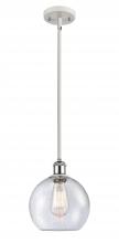 Innovations Lighting 516-1S-WPC-G124 - Athens - 1 Light - 8 inch - White Polished Chrome - Mini Pendant