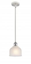 Innovations Lighting 516-1S-WPC-G411 - Dayton - 1 Light - 6 inch - White Polished Chrome - Mini Pendant