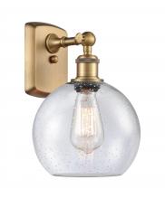 Innovations Lighting 516-1W-BB-G124 - Athens - 1 Light - 8 inch - Brushed Brass - Sconce