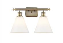 Innovations Lighting 516-2W-AB-GBC-81 - Berkshire - 2 Light - 18 inch - Antique Brass - Bath Vanity Light