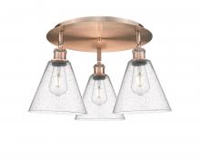  516-3C-AC-GBC-84 - Berkshire - 3 Light - 20 inch - Antique Copper - Flush Mount