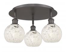 Innovations Lighting 516-3C-OB-G1216-6WM - White Mouchette - 3 Light - 18 inch - Oil Rubbed Bronze - Flush Mount