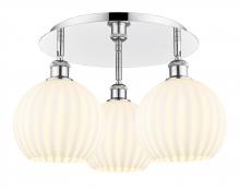 Innovations Lighting 516-3C-PC-G1217-8WV - White Venetian - 3 Light - 20 inch - Polished Chrome - Flush Mount