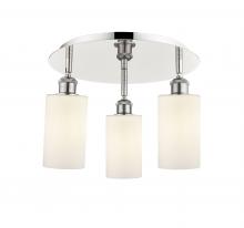 Innovations Lighting 516-3C-PN-G801 - Clymer - 3 Light - 16 inch - Polished Nickel - Flush Mount