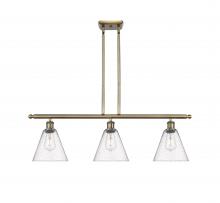 Innovations Lighting 516-3I-AB-GBC-84 - Berkshire - 3 Light - 36 inch - Antique Brass - Cord hung - Island Light