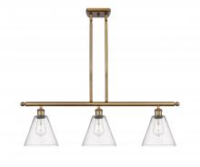 Innovations Lighting 516-3I-BB-GBC-84 - Berkshire - 3 Light - 36 inch - Brushed Brass - Cord hung - Island Light