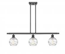 Innovations Lighting 516-3I-BK-G1213-6 - Athens Deco Swirl - 3 Light - 36 inch - Matte Black - Cord hung - Island Light