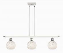 Innovations Lighting 516-3I-WPC-G1216-6WM - White Mouchette - 3 Light - 36 inch - White Polished Chrome - Stem Hung - Island Light