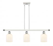 Innovations Lighting 516-3I-WPC-G559-5GWH - Bridal Veil - 3 Light - 36 inch - White Polished Chrome - Cord hung - Island Light