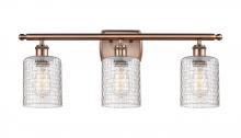 Innovations Lighting 516-3W-AC-G112C-5CL - Cobbleskill - 3 Light - 25 inch - Antique Copper - Bath Vanity Light