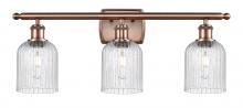 Innovations Lighting 516-3W-AC-G559-5SDY - Bridal Veil - 3 Light - 25 inch - Antique Copper - Bath Vanity Light