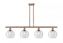 Innovations Lighting 516-4I-AC-G124 - Athens - 4 Light - 48 inch - Antique Copper - Cord hung - Island Light