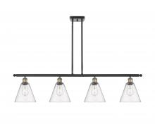 Innovations Lighting 516-4I-BAB-GBC-84 - Berkshire - 4 Light - 48 inch - Black Antique Brass - Cord hung - Island Light