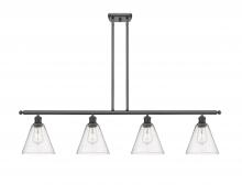 Innovations Lighting 516-4I-BK-GBC-84 - Berkshire - 4 Light - 48 inch - Matte Black - Cord hung - Island Light