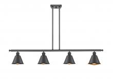 Innovations Lighting 516-4I-BK-M8 - Smithfield - 4 Light - 48 inch - Matte Black - Cord hung - Island Light