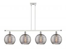 Innovations Lighting 516-4I-WPC-G1213-10SM - Athens Deco Swirl - 4 Light - 48 inch - White Polished Chrome - Cord hung - Island Light