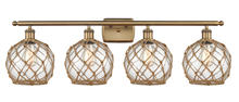 Innovations Lighting 516-4W-BB-G122-8RB - Farmhouse Rope - 4 Light - 38 inch - Brushed Brass - Bath Vanity Light