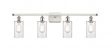 Innovations Lighting 516-4W-WPC-G802 - Clymer - 4 Light - 34 inch - White Polished Chrome - Bath Vanity Light