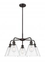 Innovations Lighting 516-5CR-OB-GBC-82 - Berkshire - 5 Light - 26 inch - Oil Rubbed Bronze - Chandelier