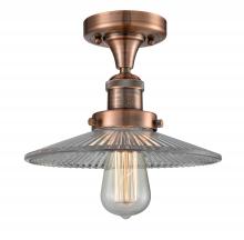 Innovations Lighting 517-1CH-AC-G2 - Halophane - 1 Light - 9 inch - Antique Copper - Semi-Flush Mount