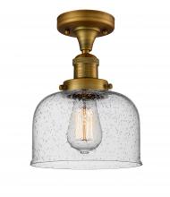 Innovations Lighting 517-1CH-BB-G74 - Bell - 1 Light - 8 inch - Brushed Brass - Semi-Flush Mount