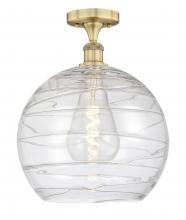 Innovations Lighting 616-1F-BB-G1213-14 - Athens Deco Swirl - 1 Light - 14 inch - Brushed Brass - Semi-Flush Mount