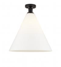 Innovations Lighting 616-1F-OB-GBC-161 - Berkshire - 1 Light - 16 inch - Oil Rubbed Bronze - Semi-Flush Mount