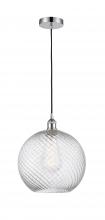 Innovations Lighting 616-1P-PC-G1214-12 - Athens Twisted Swirl - 1 Light - 12 inch - Polished Chrome - Cord hung - Mini Pendant