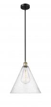 Innovations Lighting 616-1S-BAB-GBC-164 - Berkshire - 1 Light - 16 inch - Black Antique Brass - Cord hung - Pendant