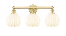 Innovations Lighting 616-3W-SG-G1217-8WV - White Venetian - 3 Light - 26 inch - Satin Gold - Bath Vanity Light