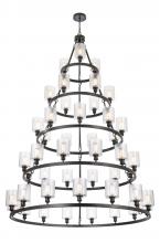 Innovations Lighting 8203456-BK-G112 - Cobbleskill - 45 Light - 60 inch - Matte Black - Chain Hung - Chandelier