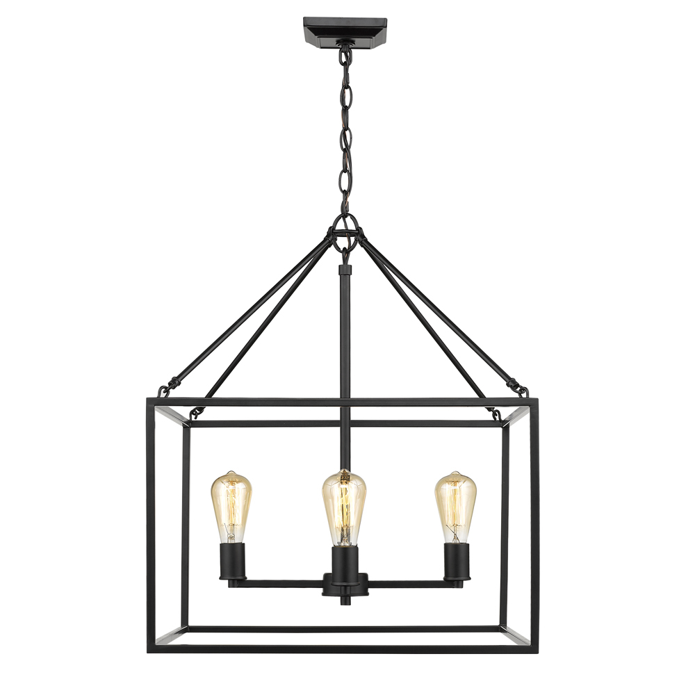 Wesson 4-light chandelier in Black