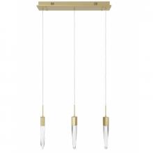 Avenue Lighting HF1900-3-AP-BB-C - The Original Aspen Collection Chrome 3 Light Pendant Fixture with Clear Crystal