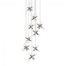 Kuzco Lighting Inc MP51009-CH - Round LED Multi-Pendant with Nine Unique Jax Pendants