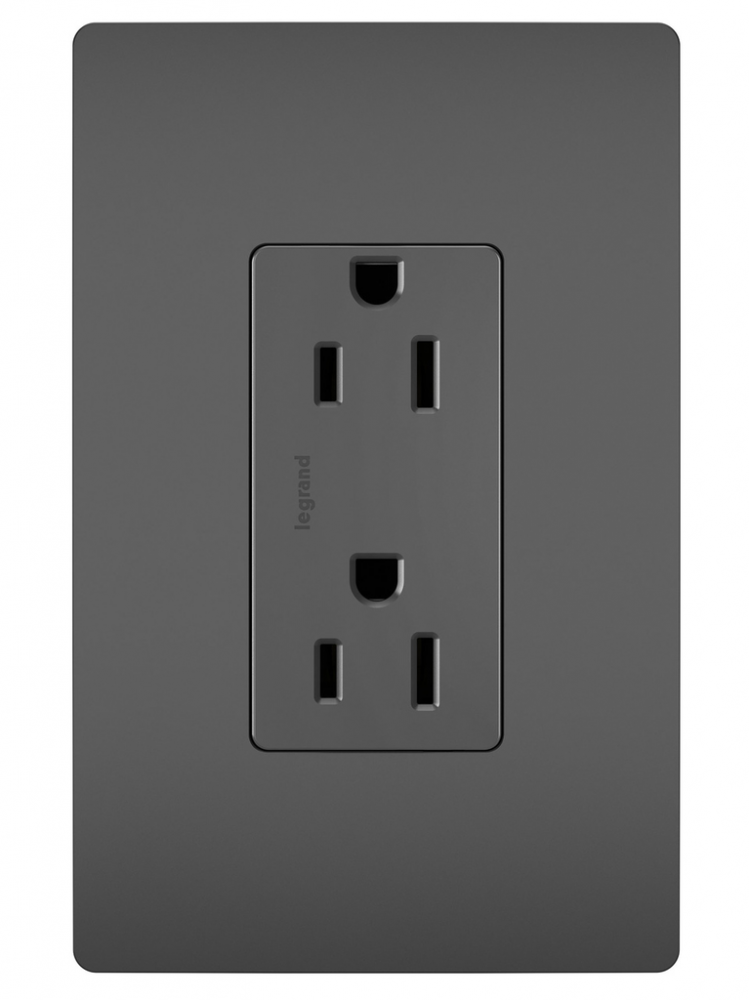 radiant? Self-Grounding Outlet, Black (10 pack)