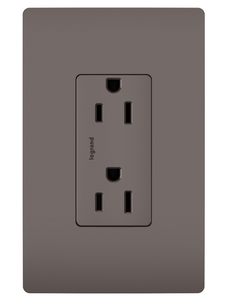 radiant? Tamper-Resistant Outlet, Brown (8 pack)