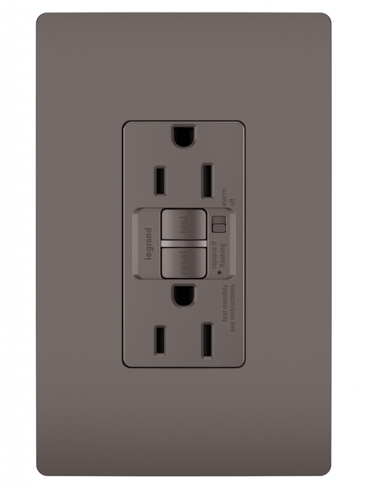 radiant? Tamper-Resistant 15A Duplex Self-Test GFCI Receptacles with SafeLock? Protection, Brown (4 pack)