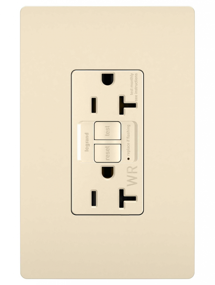 radiant? Tamper-Resistant Weather-Resistant 20A Duplex Self-Test GFCI Receptacles with SafeLock?