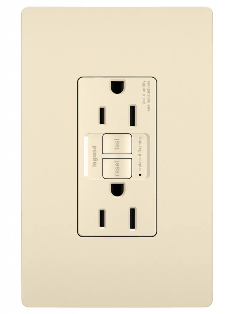 radiant? Tamper-Resistant 15A Duplex Self-Test GFCI Receptacles with SafeLock? Protection, Light (4 pack)