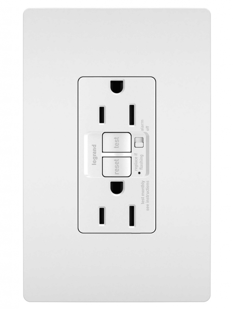 radiant? Tamper-Resistant 15A Duplex Self-Test GFCI Receptacles with Audible Alarm and SafeLock? (4 pack)