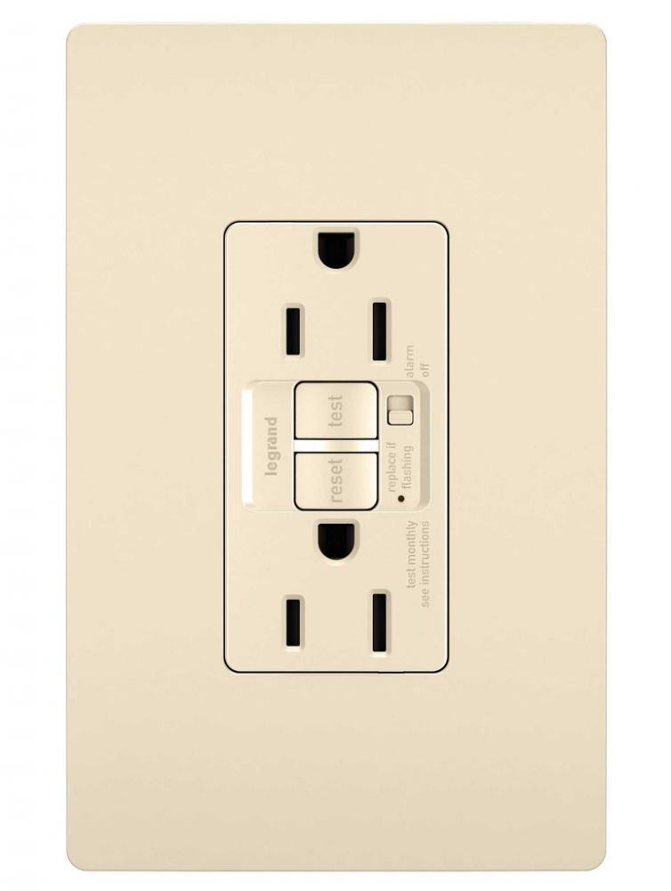 radiant? Tamper-Resistant 15A Duplex Self-Test GFCI Receptacles with Audible Alarm and SafeLock? (4 pack)