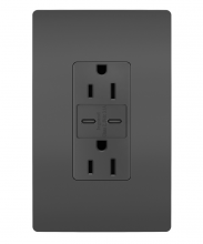 Legrand Radiant R26USBCCBKCCV4 - radiant? 15A Tamper-Resistant USB Type C/C Outlet, Black (4 pack)