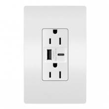 Legrand Radiant R26USBAC6WCCV6 - radiant? 15A Tamper-Resistant Ultra-Fast USB Type A/C Outlet, White (6 pack)