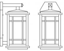 Arroyo Craftsman AVB-6TN-MB - 6" avenue wall bracket