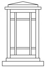 Arroyo Craftsman AVC-6TN-BK - 6" avenue column mount