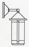 Arroyo Craftsman BB-7LWM-N - 7" berkeley long body wall mount - wet rated