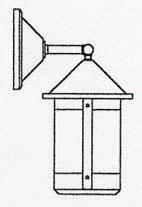 Arroyo Craftsman BB-8WF-N - 8" berkeley wall mount - wet rated