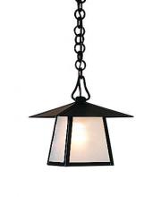 Arroyo Craftsman CH-8HAM-MB - 8" carmel pendant with hillcrest overlay